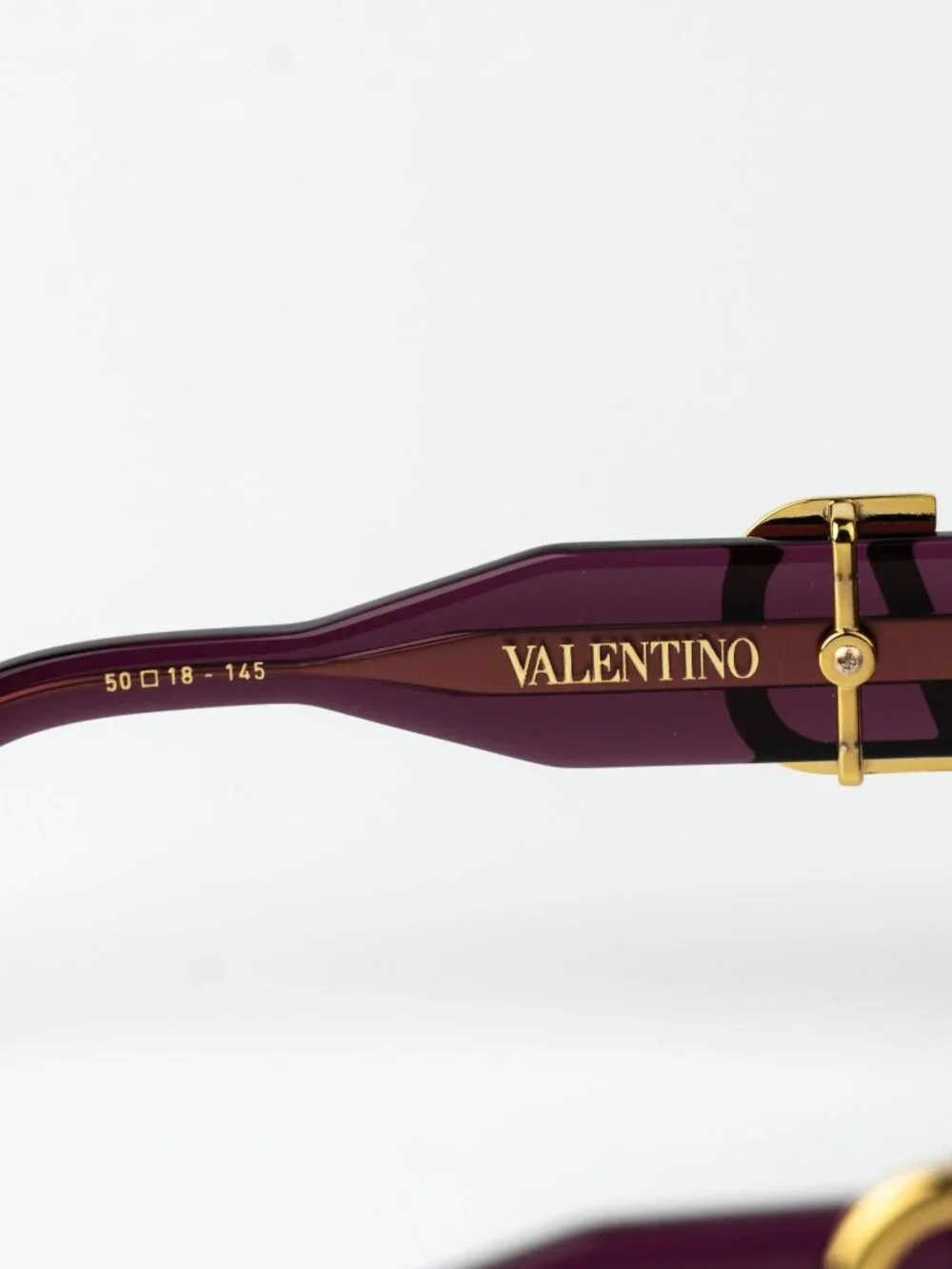 Valentino Women Sunglasses Crystal Purple Grey Cat Eye V - DUE VLS-103D-50